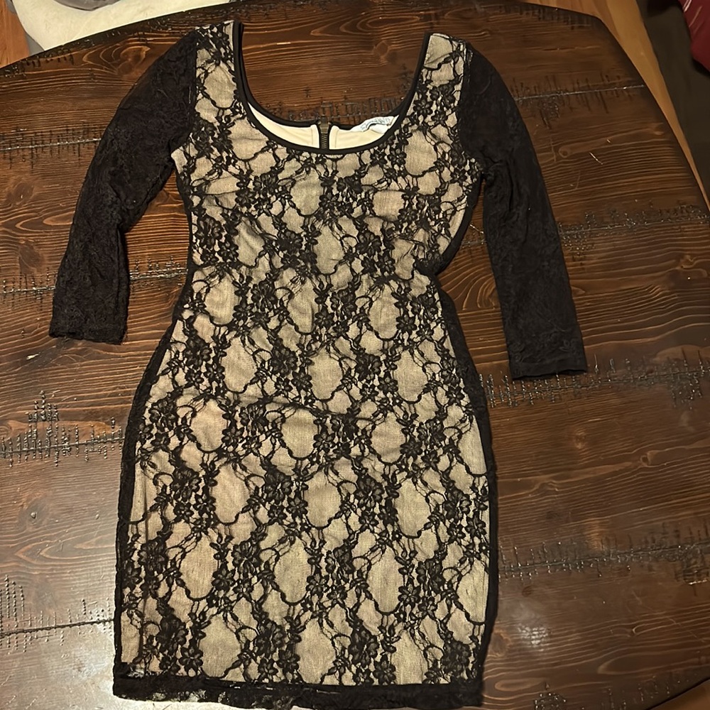 Black lace dress